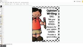 Opinion Writing - Google Slides