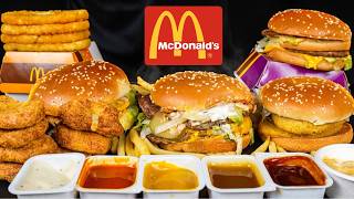 ASMR MUKBANG EXTRA CHEESY BIG MAC CHRISPY CHICKEN NUGGETS HASH BROWNS | EXTRA SAUCE DIPS