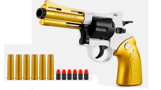 Unboxing Revolver Launcher Soft Bullet Gun High Quality Soft Ball screenshot 1