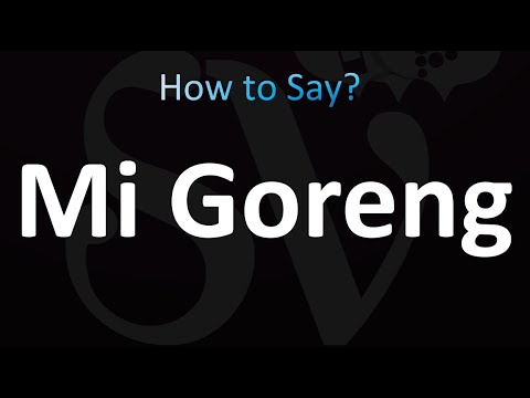 Mee Goreng Pronunciation