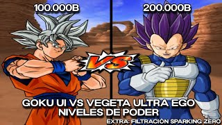 GOKU UI VS VEGETA ULTRA EGO 😱| NIVELES DE PODER - DRAGON BALL BUDOKAI TENKAICHI 3 MOD