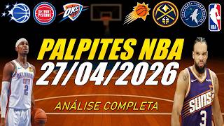 Melhores Palpites NBA HOJE - Análise NBA (27/04/2026) - Palpites Basquete para HOJE + Bilhete PRONTO