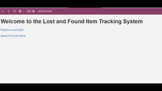 Lost and Found Item Tracking System (Phase-1)  | Python | HTML Flask | Django | Arya DataLab