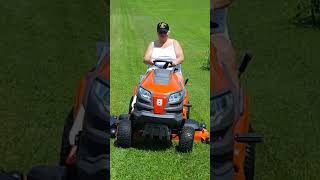 Romana Mowing her lawn in Kentucky