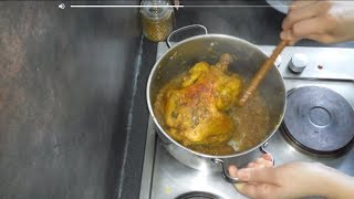poulet au citron confit  الد جاج المقلي في دغميرة الوصفة المغربية الاصلية مع طرطات بدون عجين
