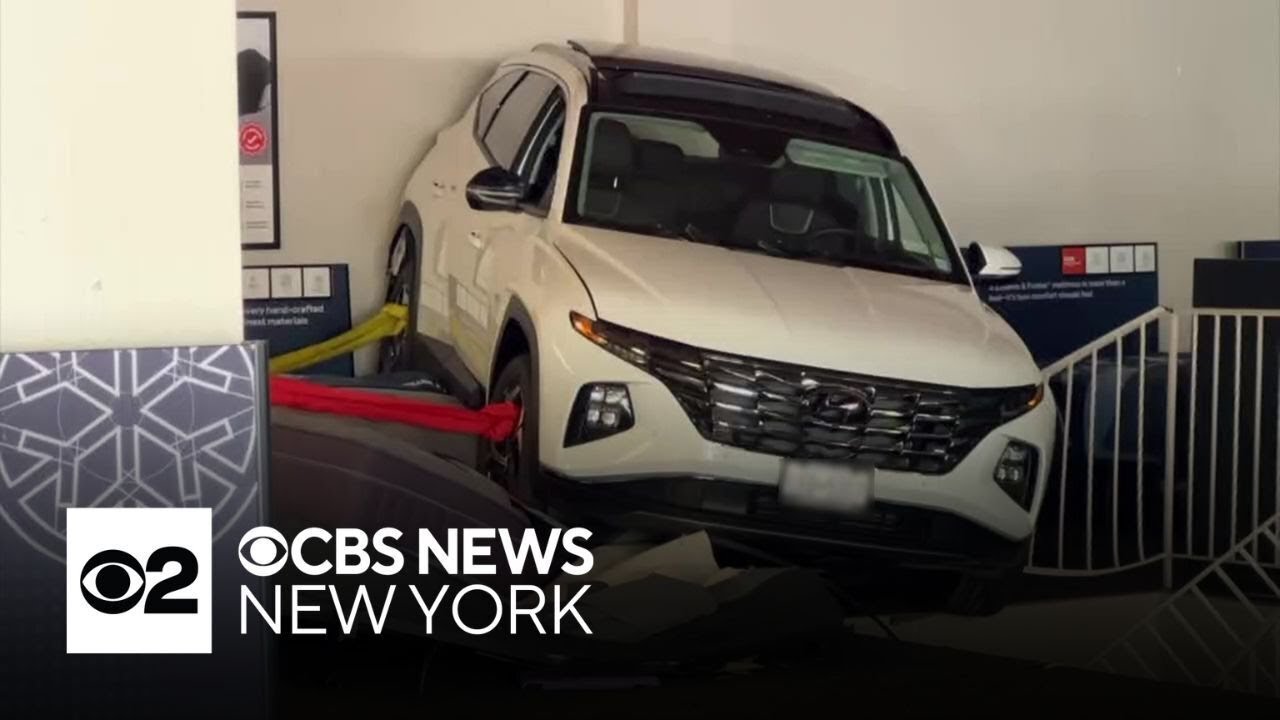 SUV crashes into store in New York's Westchester County - YouTube