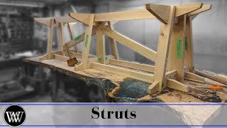 Diagonal Struts For the Live Edge Dining Room Table
