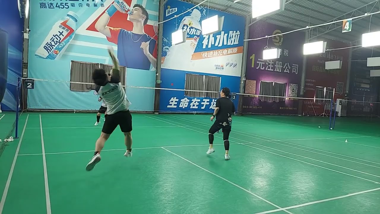 Badminton game, Zhongshan, China 2 17 26 1