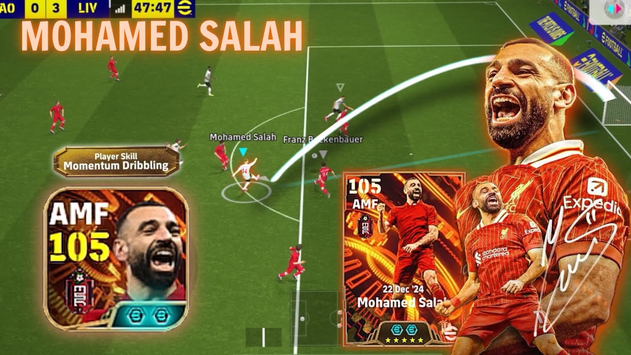 MOHAMED SALAH CẦU THỦ XUẤT SẮC NHẤT EPL 24/25 VỚI BẢN BIG TIME CỦA MÙA || Efootball 2025