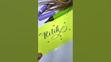 Ritik❤️ comment your name 💜 #shivi_arts_ #calligraphy #art #calligrapher #nameart #nameartist ❤️