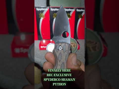 First Look! Spyderco Shaman Python REC Exclusive10v #spyderco #sharpknife #edcknife #bladejunkie 3rd
