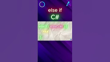 Learn else if in C# (Just 25 Seconds)