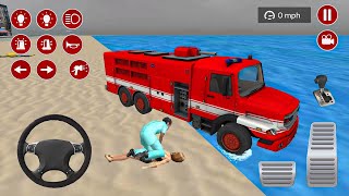 Real Fire Truck Driving Simulator: Fire Fighting #5 - Emergency Rescue - Android Gameplay screenshot 5