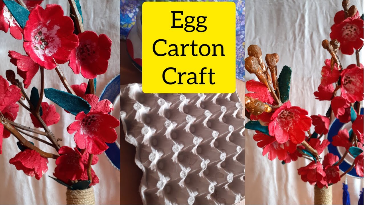 egg tray craft ideas Easy flowers from egg tray egg carton craft