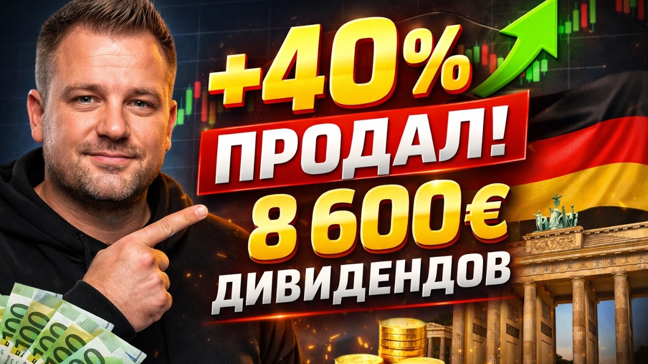 Жизнь и работа в Германии: продал акцию с +40% и получу 8 600€ дивидендов в этом году | топ-10 акций