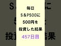 【NISA】S&P500積み立て457日目