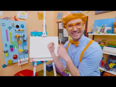 How To Draw An Umbrella | Draw with Blippi! | Kids Art Videos | Drawing Tutorial