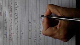Class 8 Maths Cubes and Cube roots Adding consecutive odd numbers
