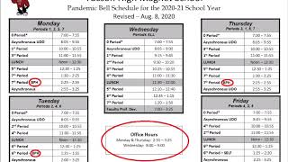 2020-21 THMS Bell Schedule Explained
