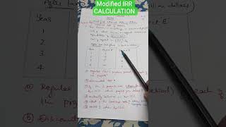 MODIFIED IRR CALCULATION