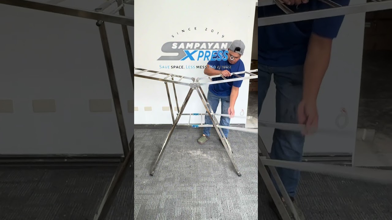 Sampayan Xpress® FlexiFold Stainless Steel Foldable Floorstand Drying Rack