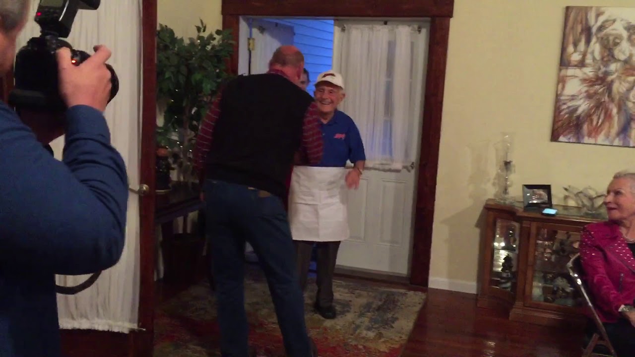 Iconic pizzeria owner Angelo Ricci surprises GAR Class of 1968 - YouTube