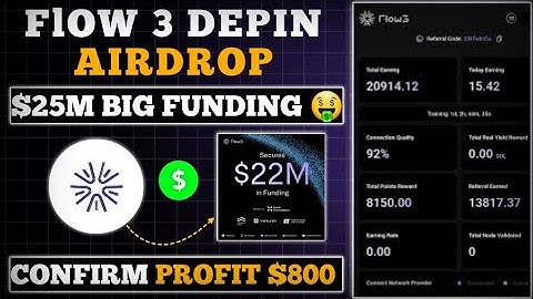 Flow3 Network Airdrop || Free Confirmed DePin Airdrop || Best Airdrop of 2025 || Airdrop Full Guide