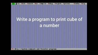 c program - write a program to print cube of a given number