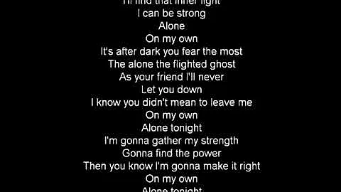 Paul Delph - On My Own Alone (Lyrics)