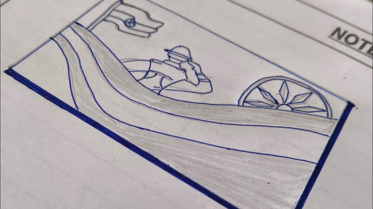 Republic Day Drawing easy I 26 January Drawing I Happy Republic Day Drawing ISwarnim Bharat Drawing