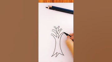 tree drawing easy #trending #tree #ytshorts #viralvideo #familytree #drawing #shorts #art