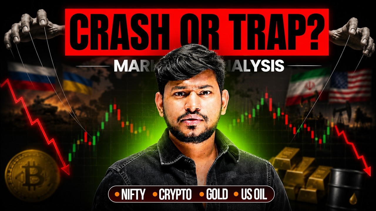 Russia-Ukraine + Iran-US - Agai Crash or Trap ? Nifty ,  Crypto , Gold and USOil - Market Analysis