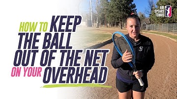 How to stop hitting into the net on your tennis overhead | Abi Spears Tennis