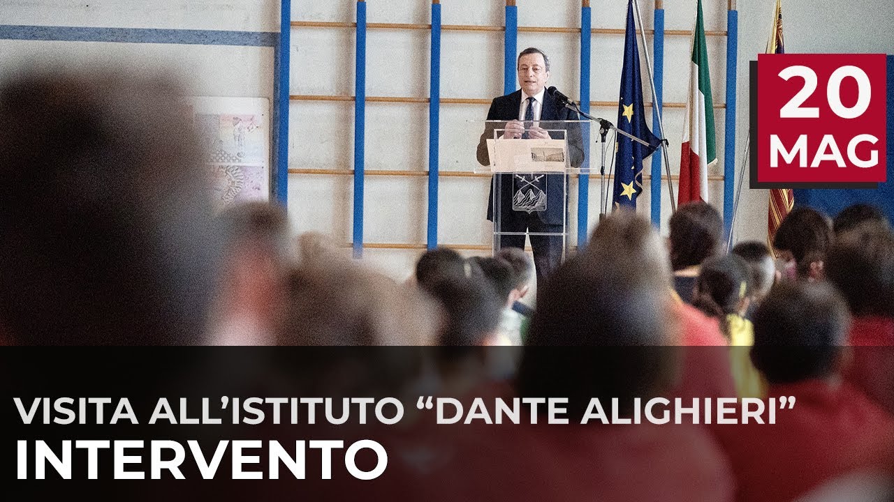 Il Presidente Draghi interviene alla Scuola Secondaria Inferiore “Dante Alighieri”