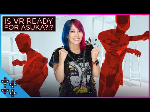 ASUKA faces the FIRE! (feat. Shinsuke Nakamura) - SUPERHOT VR - UpUpDownDown Plays