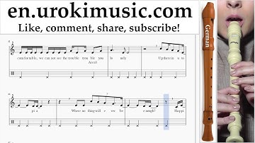 Recorder lessons (G.) Katy Perry feat Skip Marley - Chained To The Rhythm Sheet Music Tutorial Part