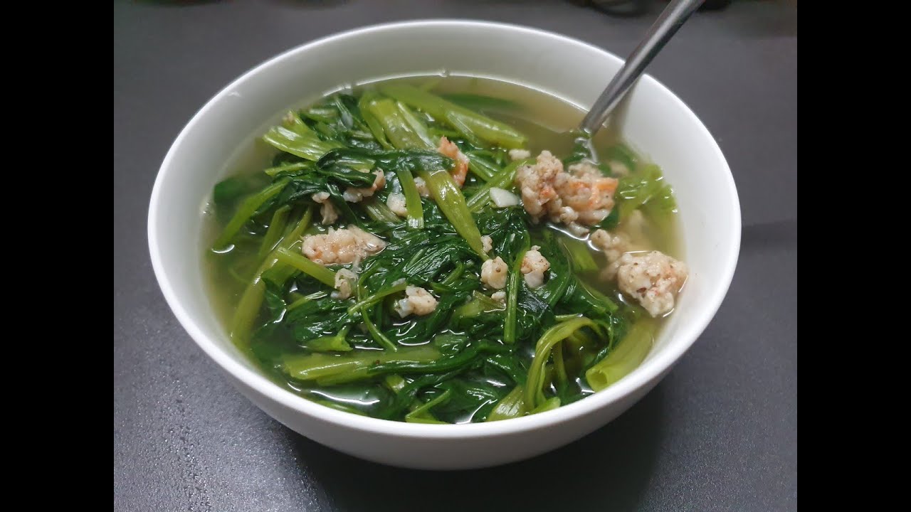 CANH RAU MUỐNG NẤU TÔM THANH MÁT MÙA HÈ - YouTube