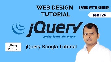 Web Design Tutorial #26 | jQuery Bangla Tutorial Part-01