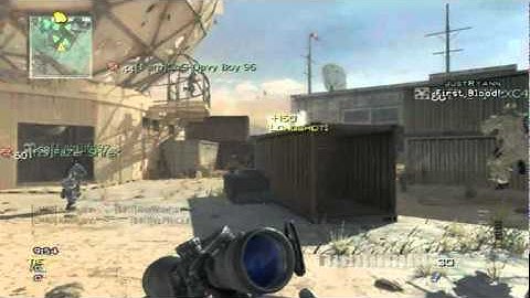 MW3 throwing knife across dome then quick scope through the fence