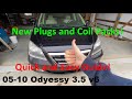 How to change spark plugs Honda Odyssey 05-10 3.5L V6 DIY replacement for 05 06 07 08 09 10