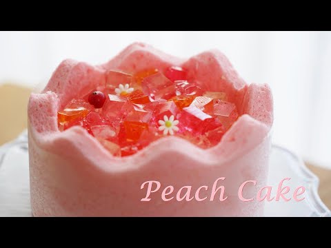        Beautiful Peach Jelly Cake