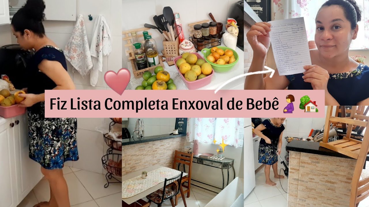 Rotina dona de casa Grávida 🏡🤰Fiz Lista Completa do Enxoval de Bebê ✅✨👶🏻