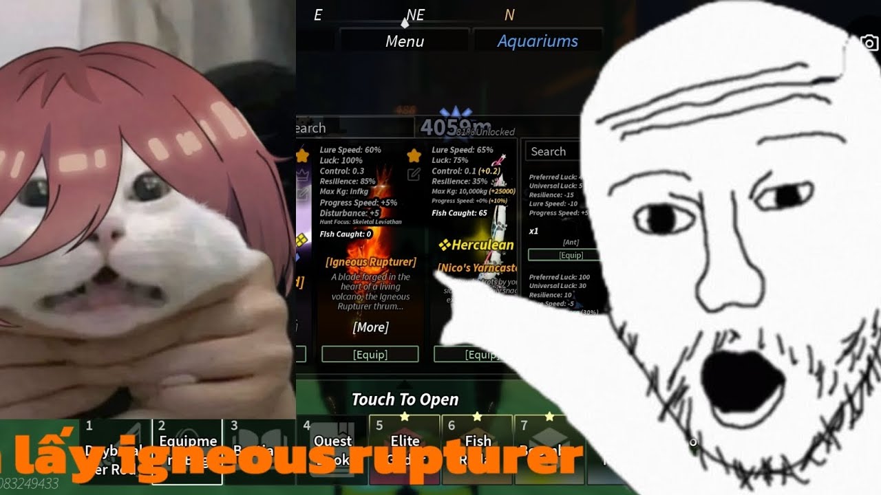 Cách lấy igneous rupturer rod trong fisch (việt) | Roblox | Fisch