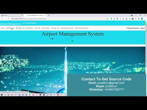 Airport Management project in spring boot and Hibernate with source code and project report