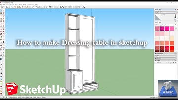 How to make Dressing table in Sketchup #2