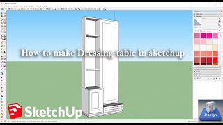 How to make Dressing table in Sketchup #2 screenshot 3