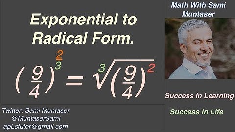 How to Convert From Exponential to Radical Form. Involving Negative Exponents.