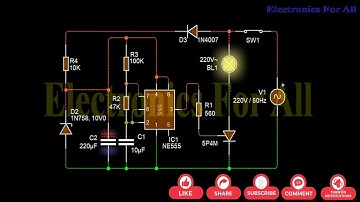 Alternating flashing led circuit 555