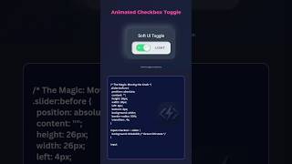 Build An Animated Toggle Switch With HTML &amp; CSS #frontendprojects #shorts #cssgrid #CSSAnimation