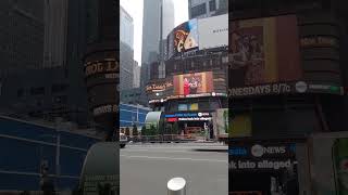 #timessquare #nyc #manhattan #usa in the center of Works at 10 am